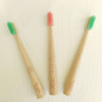 SET OF 3 BAMBOO TOOTHBRUSHES FOR CHILDREN